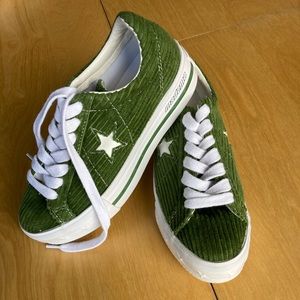 One Star X Mademe corduroy platform sneakers